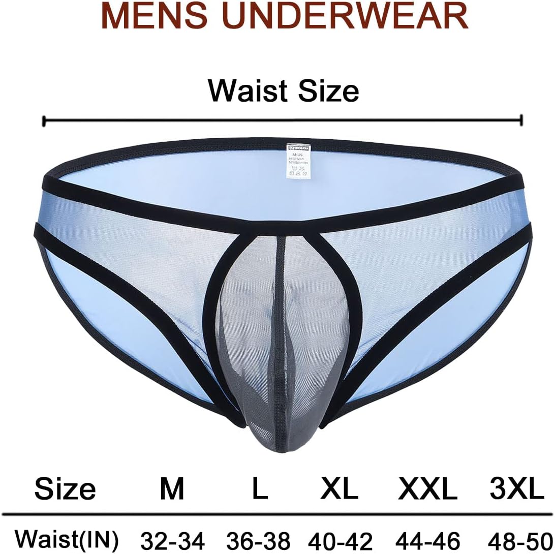 ZONBAILON Men's Sexy Mesh Underwear Briefs See Through Breathable Briefs with Bulge Pouch - Image 6