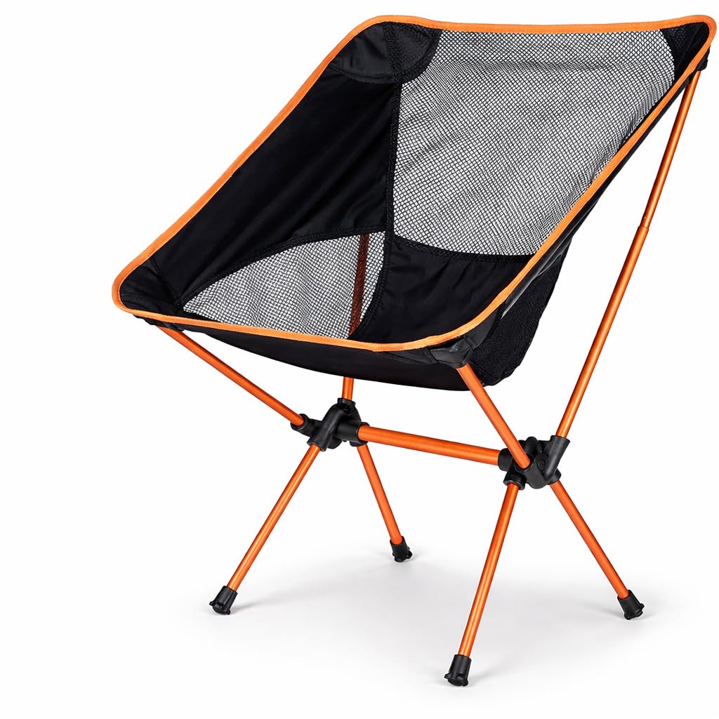 Folding Chair Big - Portable Foldable Nylon Base Fabric Camping Chair for Fishing Beach Picnic Outdoor Chairs, Easy to Carry, Compact Design, Metal Oxford Fabric-image-8