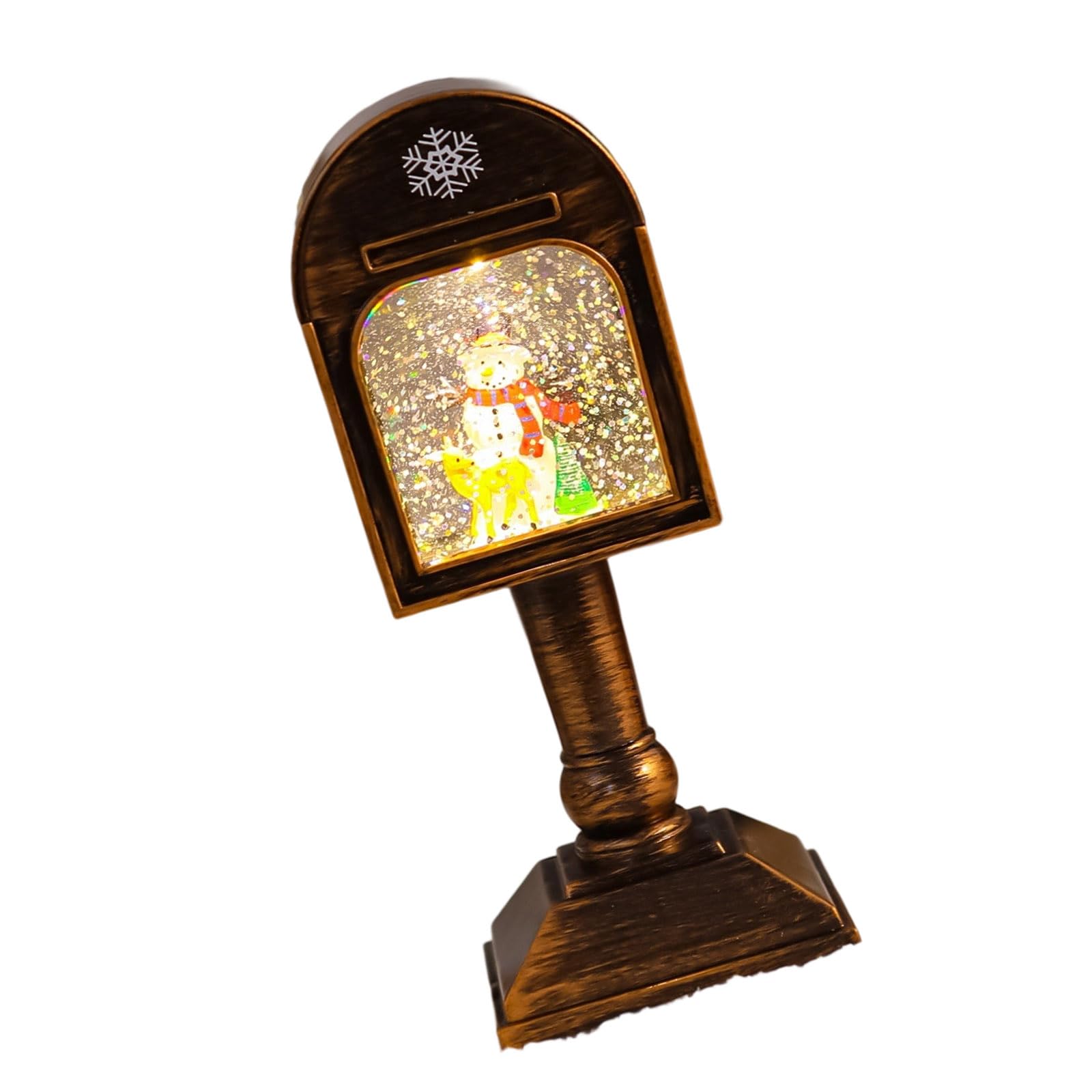 Elnwnnkc C Elnwnnk 3 Hristmas-Themed Musical Rystal Mailbox Light Usb/Battery Powered Tabletop Lamp For Holiday Hristmas Mailbox Led Musi Crystal Lamp