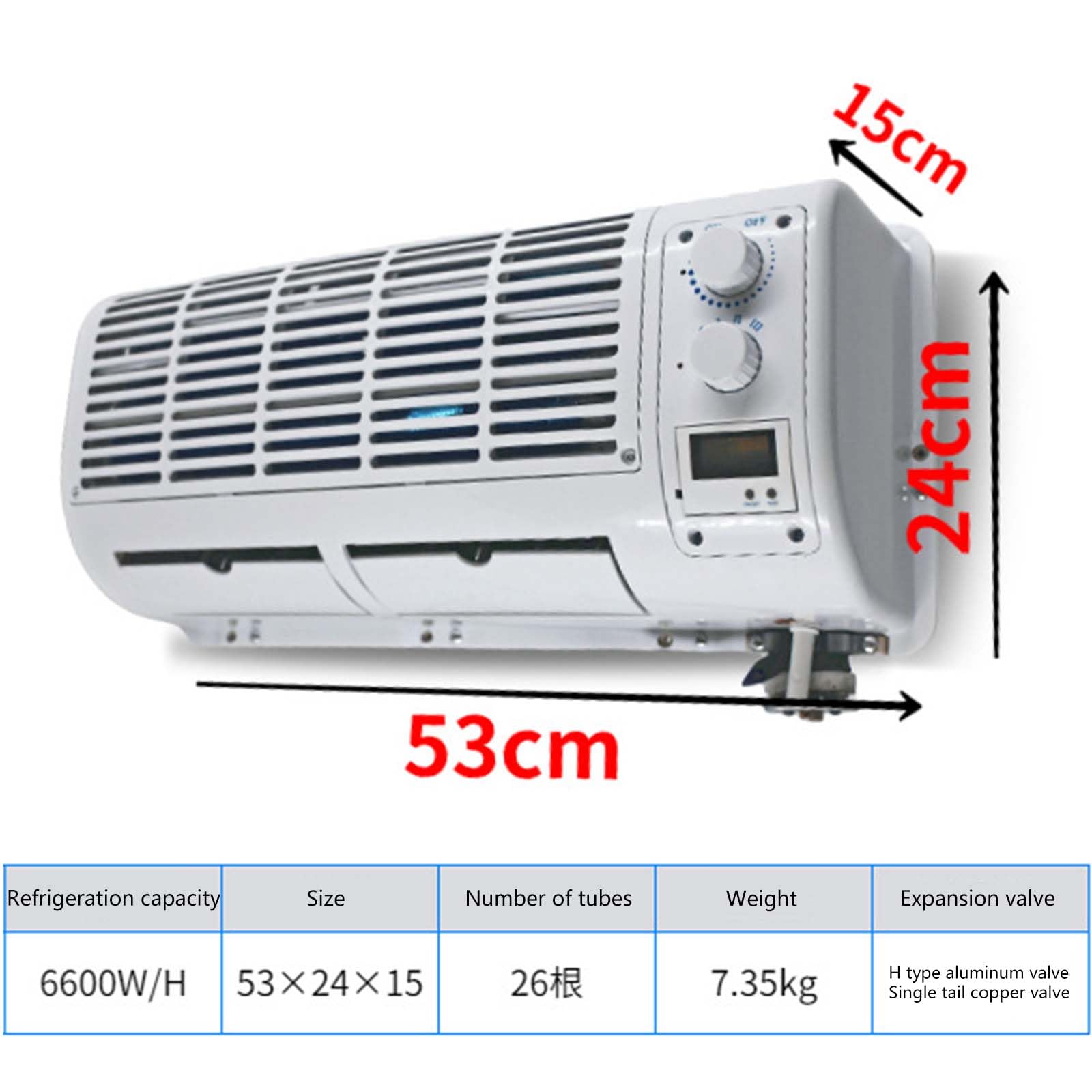 Climatizzatore da Parete per Auto Condizionata per Auto 200 W 12 V Aria Condizionata Universale Condizionatore da Parete 3 velocità per Camper Caravan Camper,12v