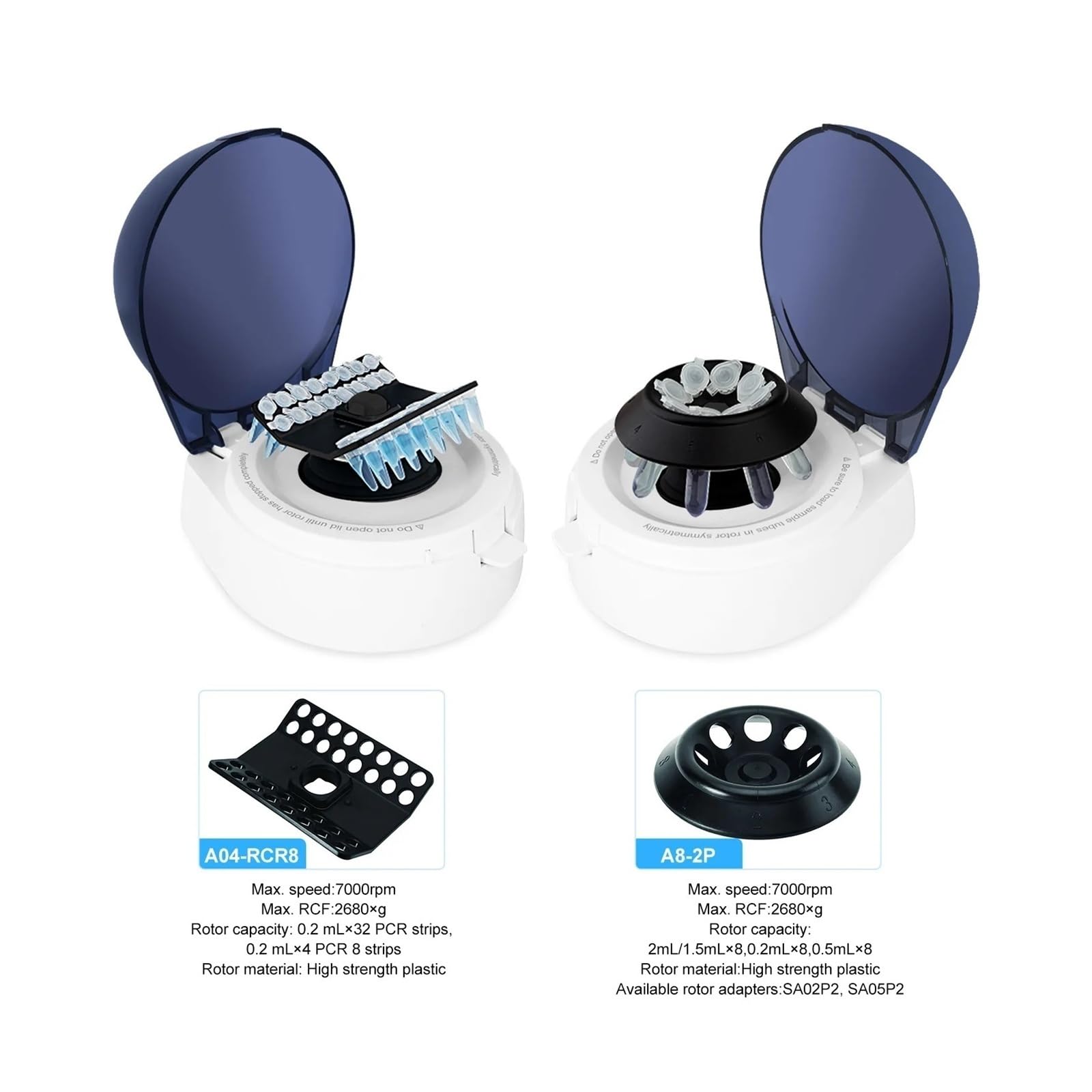 Labor Mini-PCR-Zentrifuge 7000 U/min Feste Geschwindigkeit Medizinische Blutplasma-Zentrifuge Mini-4K Kompatibel mit 2-ml-Röhrchen Für den Laborgebrauch