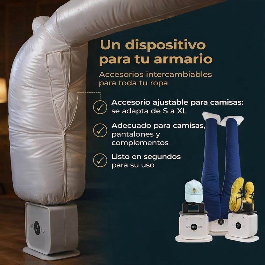 Planchador de camisas automático – Planchado sin plancha – Secado rápido en 10–15 min – Para camisas y pantalones – Máquina compacta de aire caliente