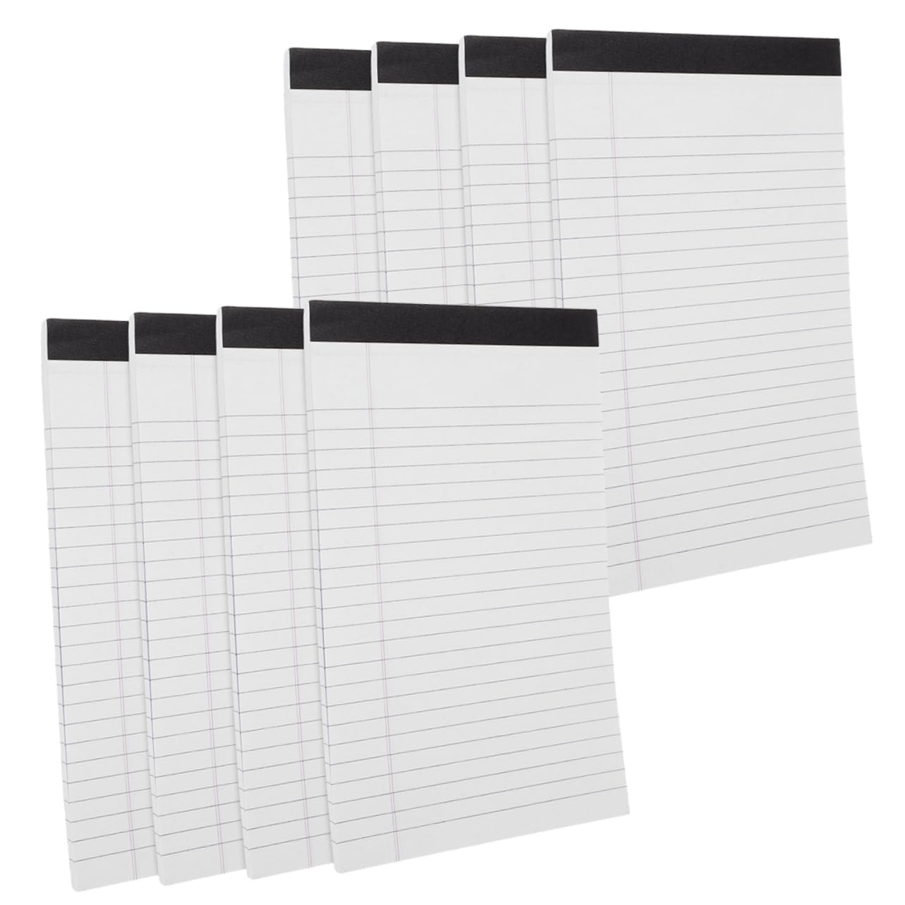 A5 Notizblock Liniert zum Abreißen 8 Stück Papier Weiß für Büro und Verwaltung Schlichte Optik Mehrzweck