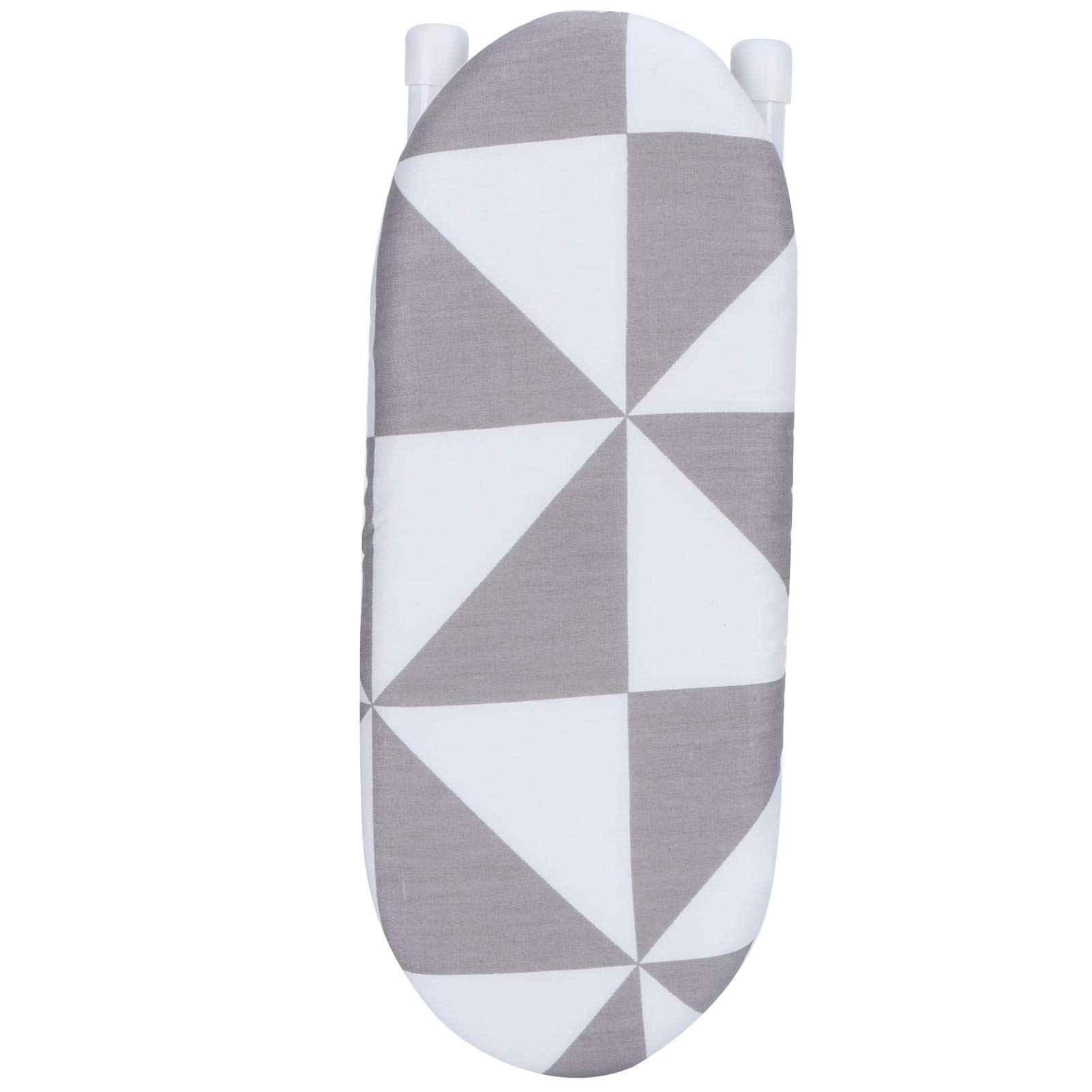 Estink Ironing Board, Mini Foldable Space Saving Sleeve Cuffs Collars Ironing Board Table Top Board with Removable and Washable Cover for Home Travel Use, 10.2x4.3x3.1in(Fashion Square Grid)