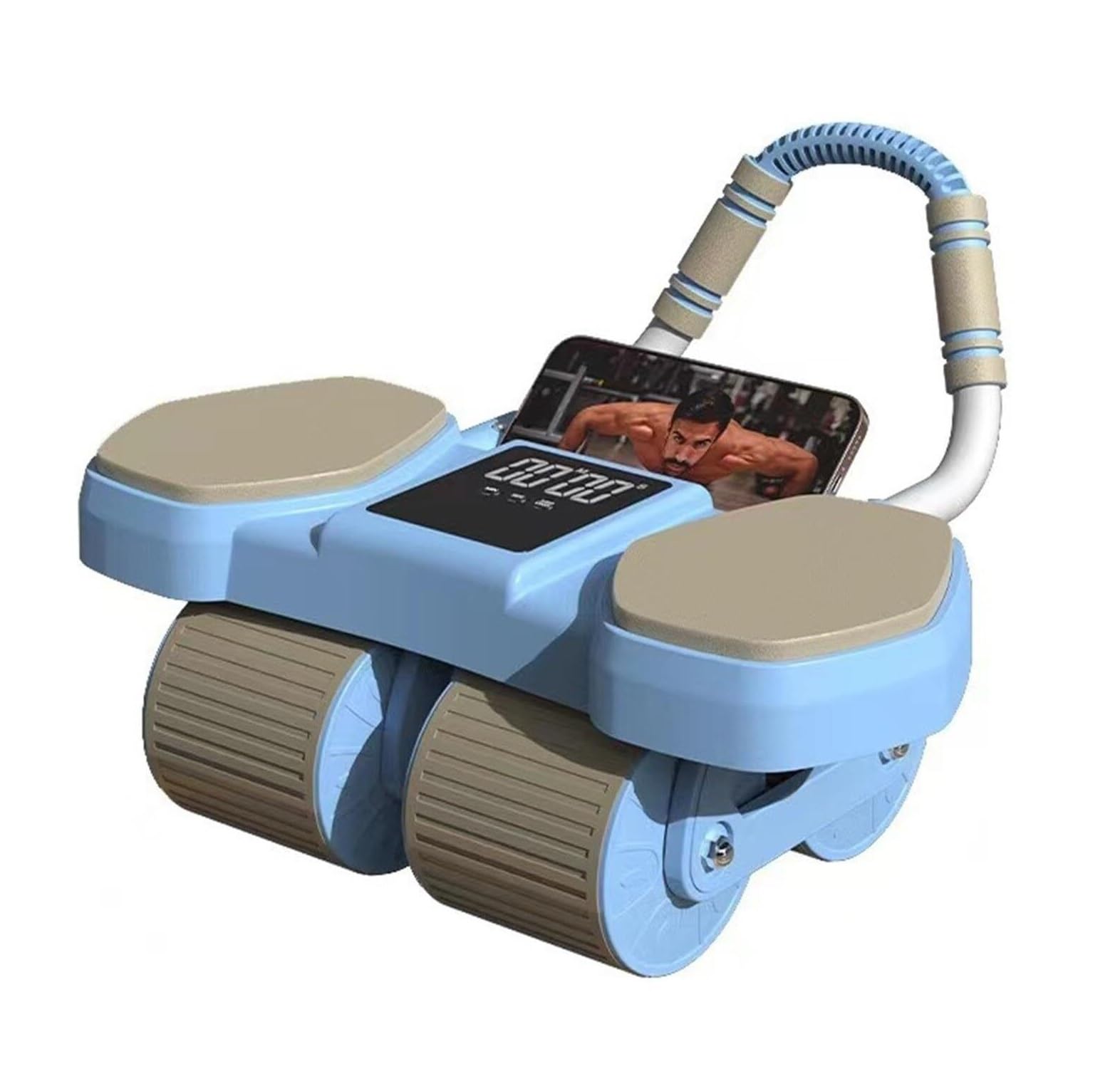 Ab Runde, Automatisches Rückprall-Bauchrad, Bauchroller, Bauchplanken-Rollerrad mit Ellenbogenstütze