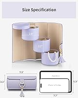 Vista 15 de Vlando Viaggio - Joyero pequeño, caja de almacenamiento para accesorios de viaje A. Gris