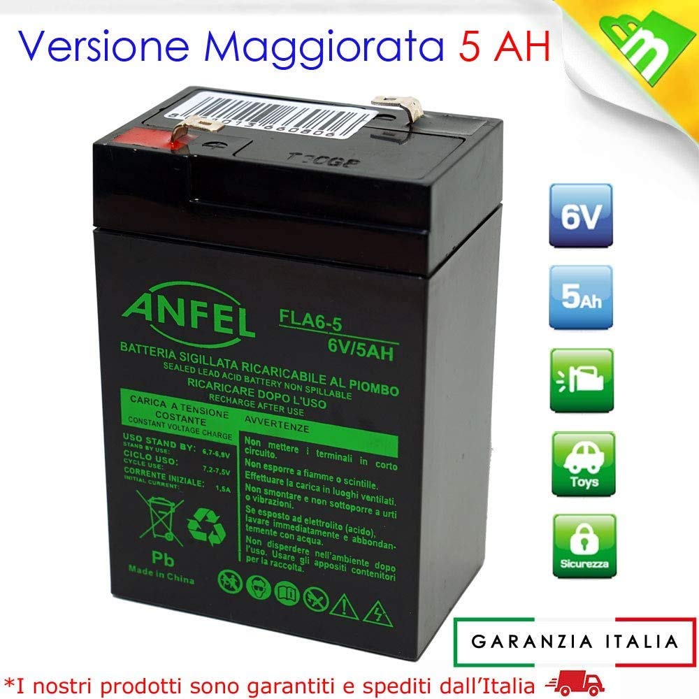 FIAMM Batteria ricaricabile 6V 4.5Ah do Peg Perego Feber Injusa Smoby Diamec