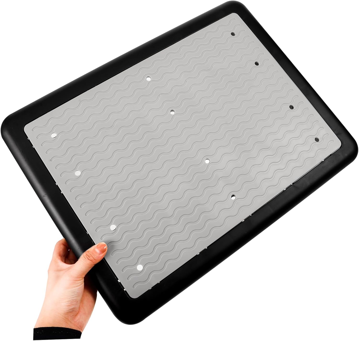 Mobility Step Stool Non-Skid Platform Black Step Stool for Adults for Elderly Office Footrest