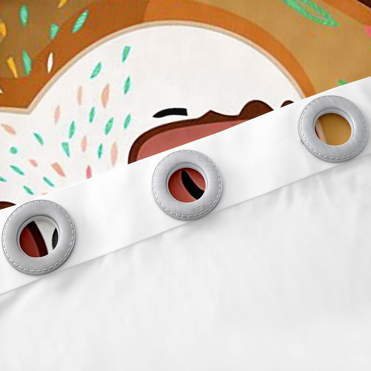 Śliczny leniwiec zaciemniające zasłony okienne kawaii zwierzę zasłona do sypialni kreskówka uroczy niebieski leniwiec kwiatowy wzór zasłony zaciemniające (30%-50%) pokój szer. 52 * dł. 63