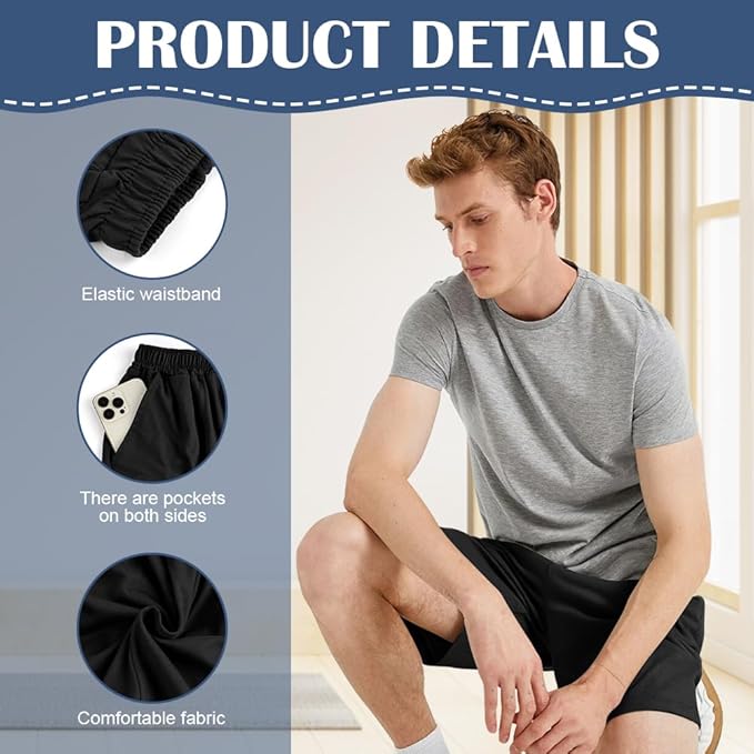 Pantaloni Pigiama Uomo 100% Cotone A Quadri - Comodi, Leggeri, Con Coulisse E Tasche, Taglie S-XXL - Foto 11