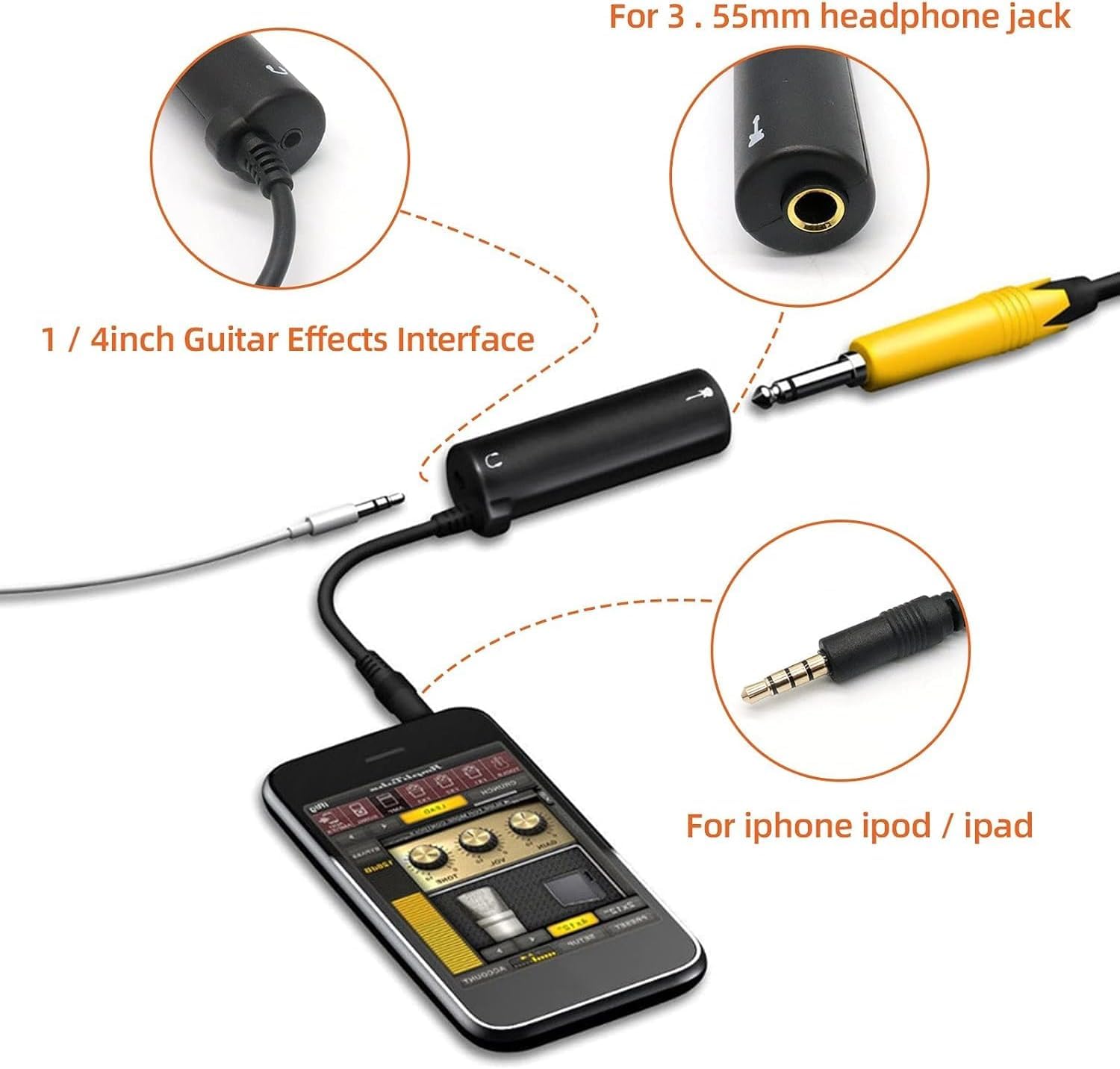 Black Guitar Effects Interface Guitar Effects Interface Converter Link - Multimedia Guitar Playing Anytime, Anywhere Audio Interfaces - Image 3