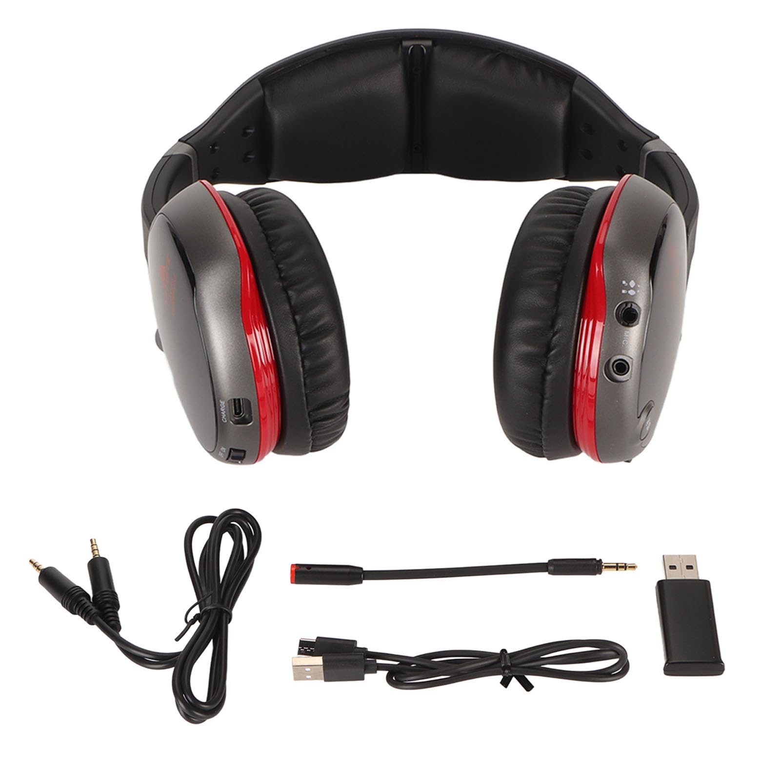 Cuffie da Gioco per PC Cuffie Wireless con Surround Virtuale 7.1 2.4G, Microfono con Cancellazione del Rumore, Plug and Play per Giocatori, Batteria da 1000 MAh