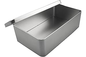 Spacious Silver Metal Storage Box