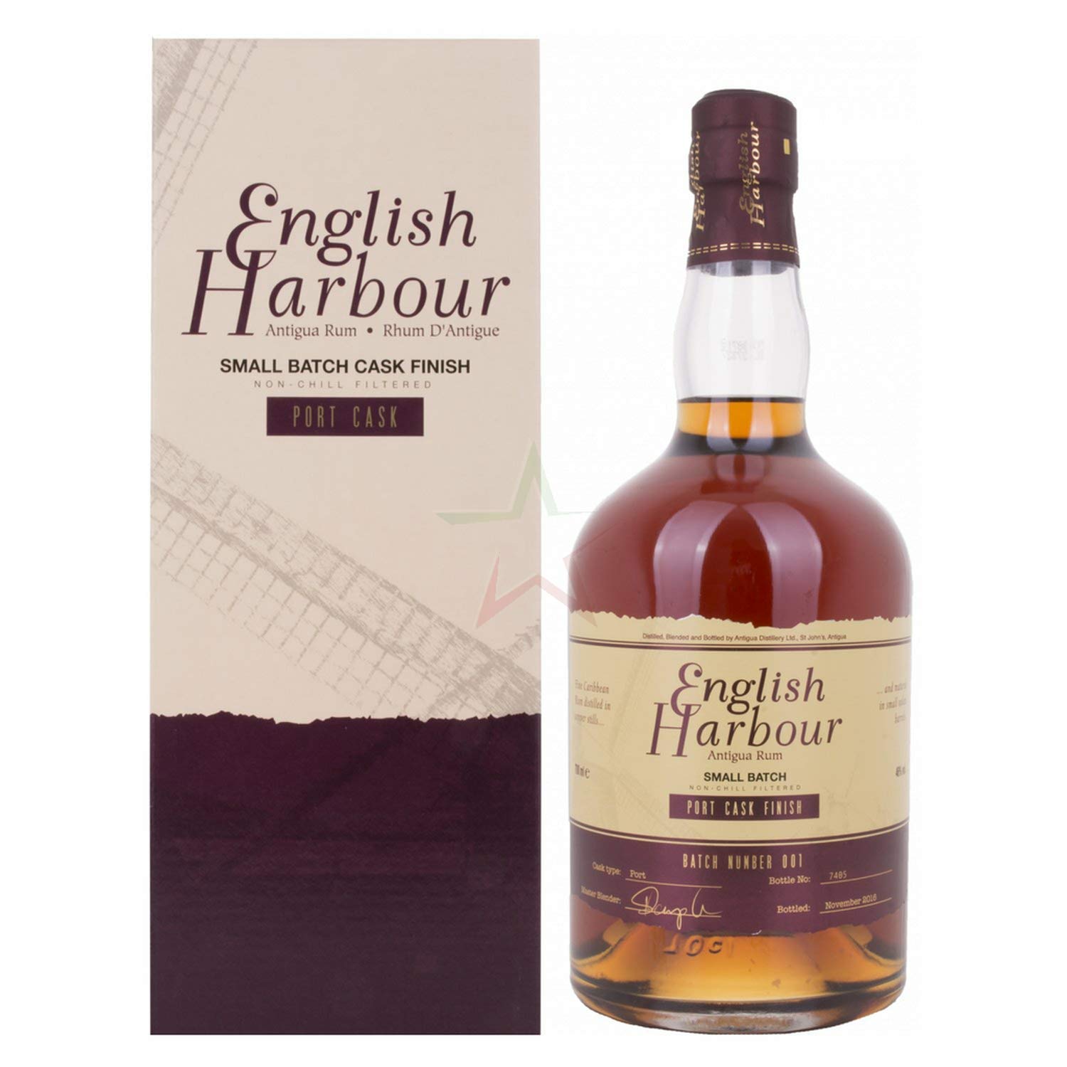 English Harbour PORT CASK FINISH Small Batch Antigua Rum Batch 002 46% Vol. 0,7l in Giftbox
