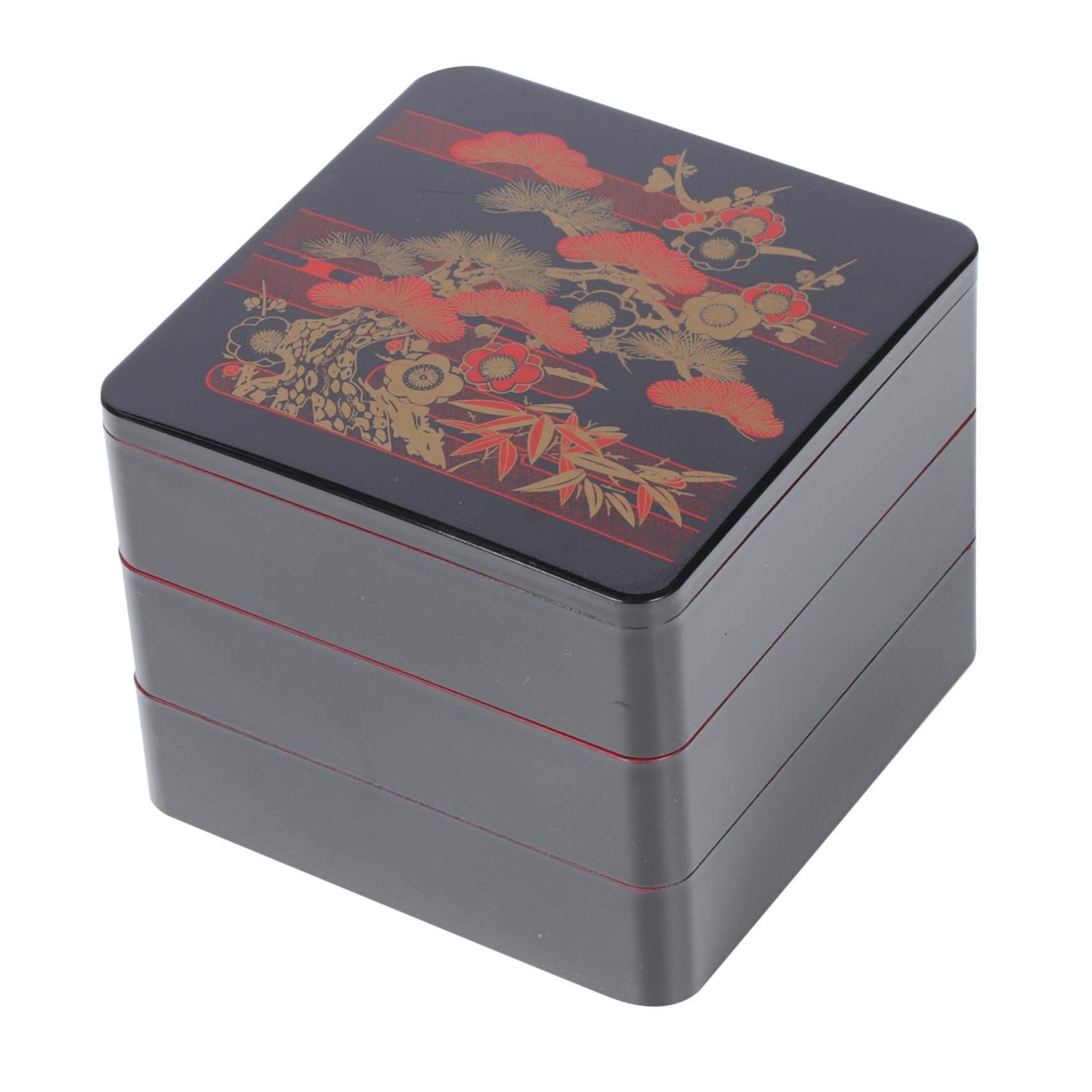 ULTECHNOVO Boîte Bento Japonaise Trois Abs Alimentaire Boîte Sushis Haute Qualité Avec Triple Compartiment Pratique Pour Repas Professionnels Et Pique-