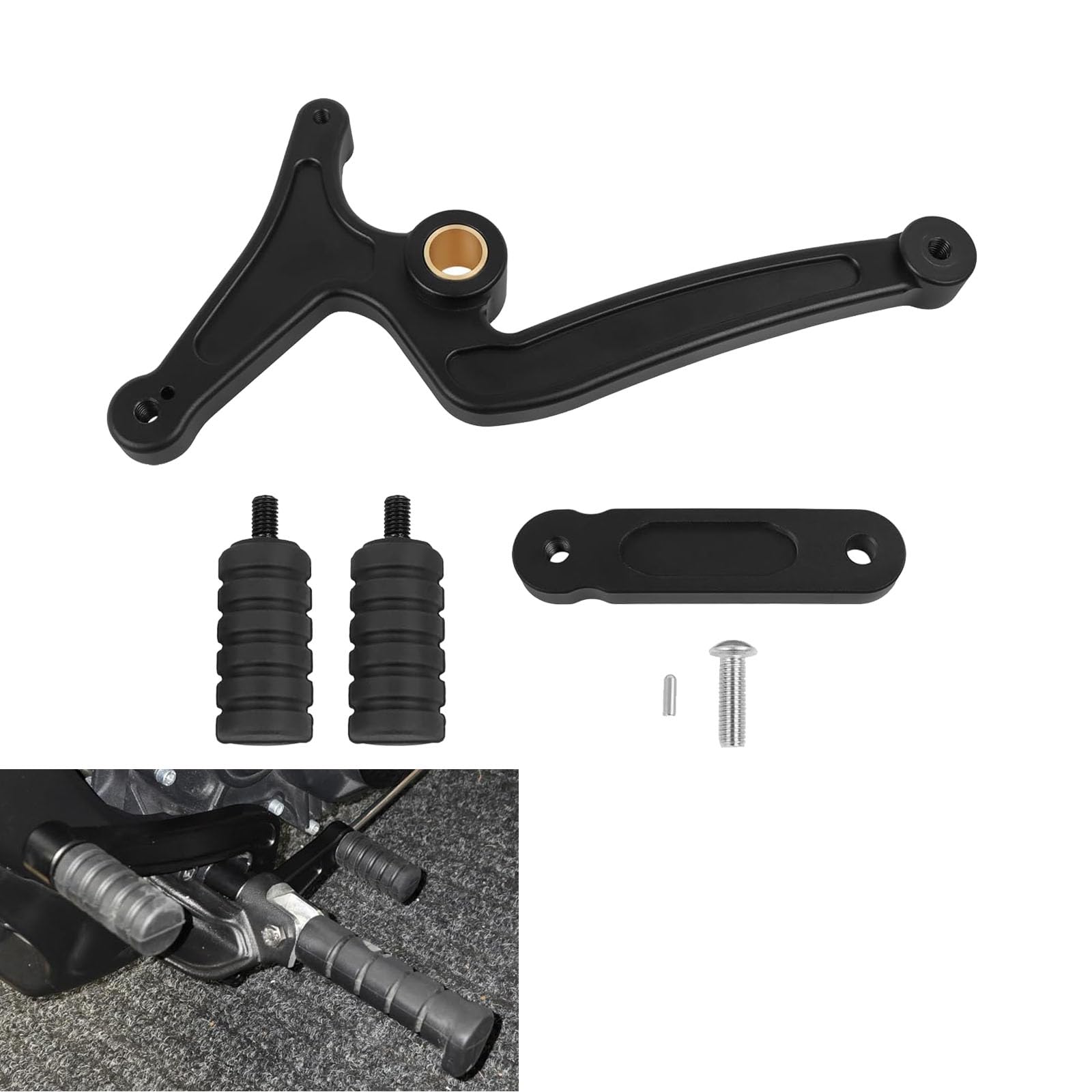 Amazon.com: WORLDMOTOP Aluminum Heel Toe Gear Shift Lever Shifter