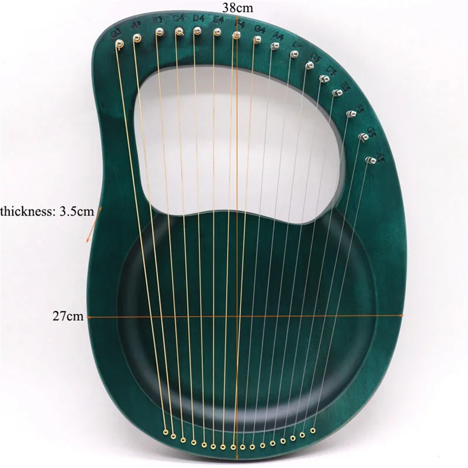 Arpa a Lira in Legno di Mogano con Strumento di accordatura for Strumento Musicale for Principianti 16 Corde per Adulti