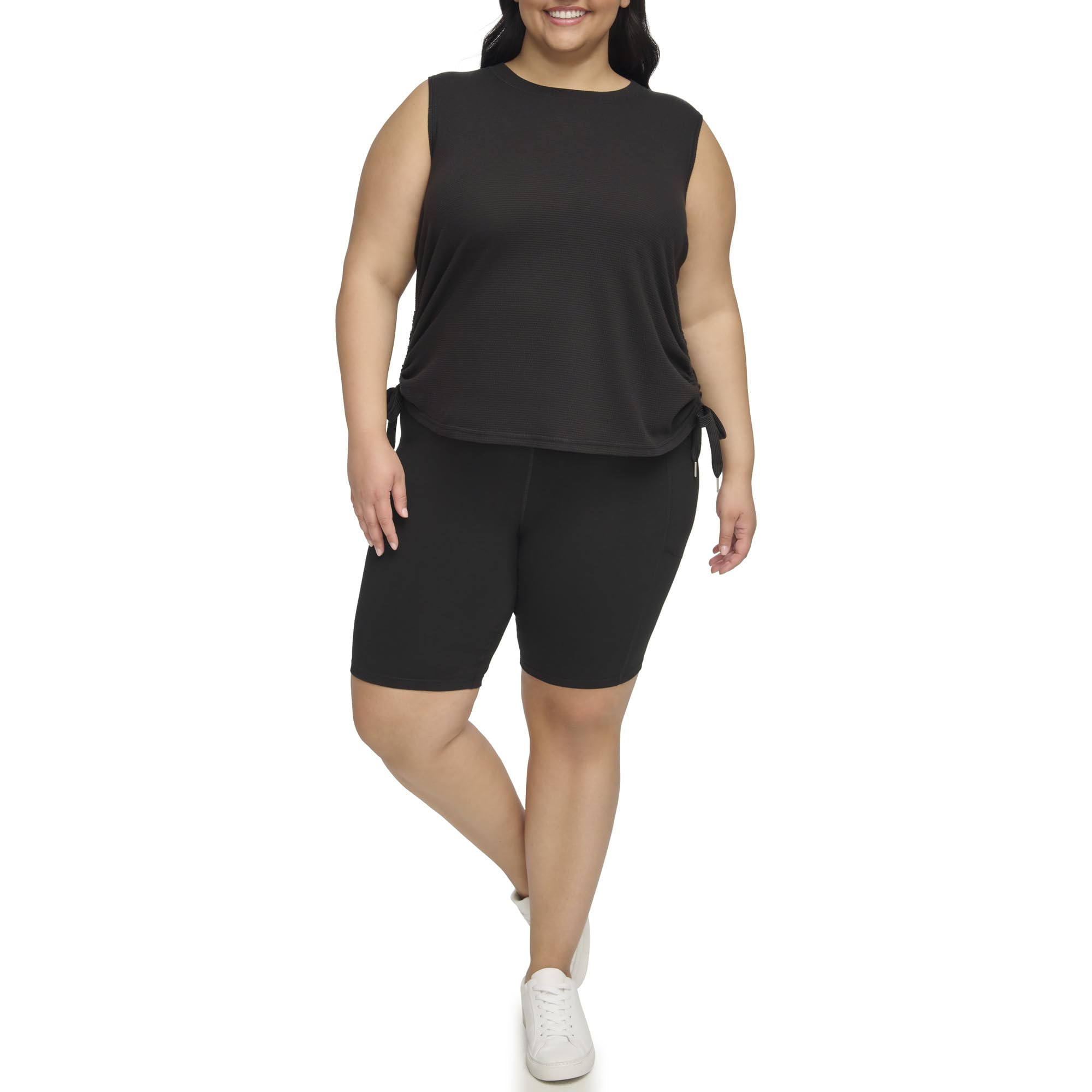 Calvin Klein Womens Ruched Side Tie Tank Top Desertcart INDIA