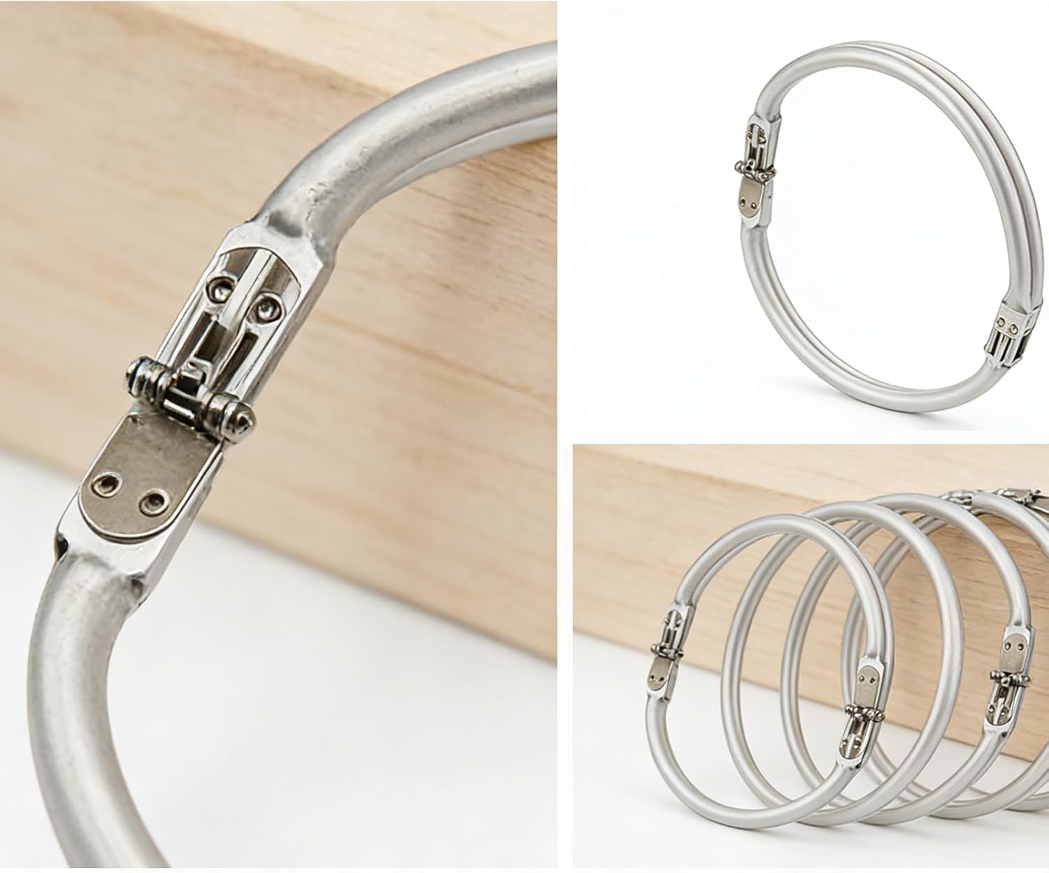 4 Pcs Purse Frame, 9 inch U-Shaped Aluminum Kiss Clasp, Kiss Lock Clasp Bag Frame, Inner Kiss Clasp for DIY Handbags, Tote Bags, Sewing, and Crafts