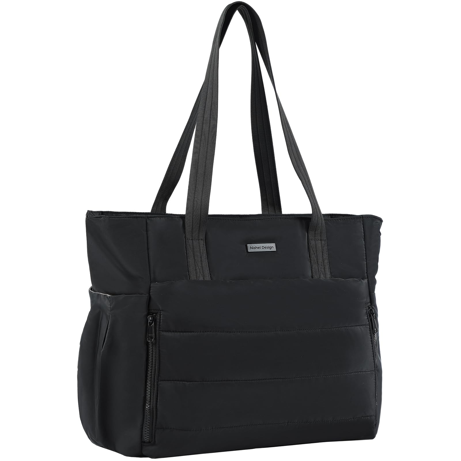 NISHEL Travel Puffy Tote Bag For Women Ultra-Lightweight Large Tote Purse For Office Day And a Short Weekend
