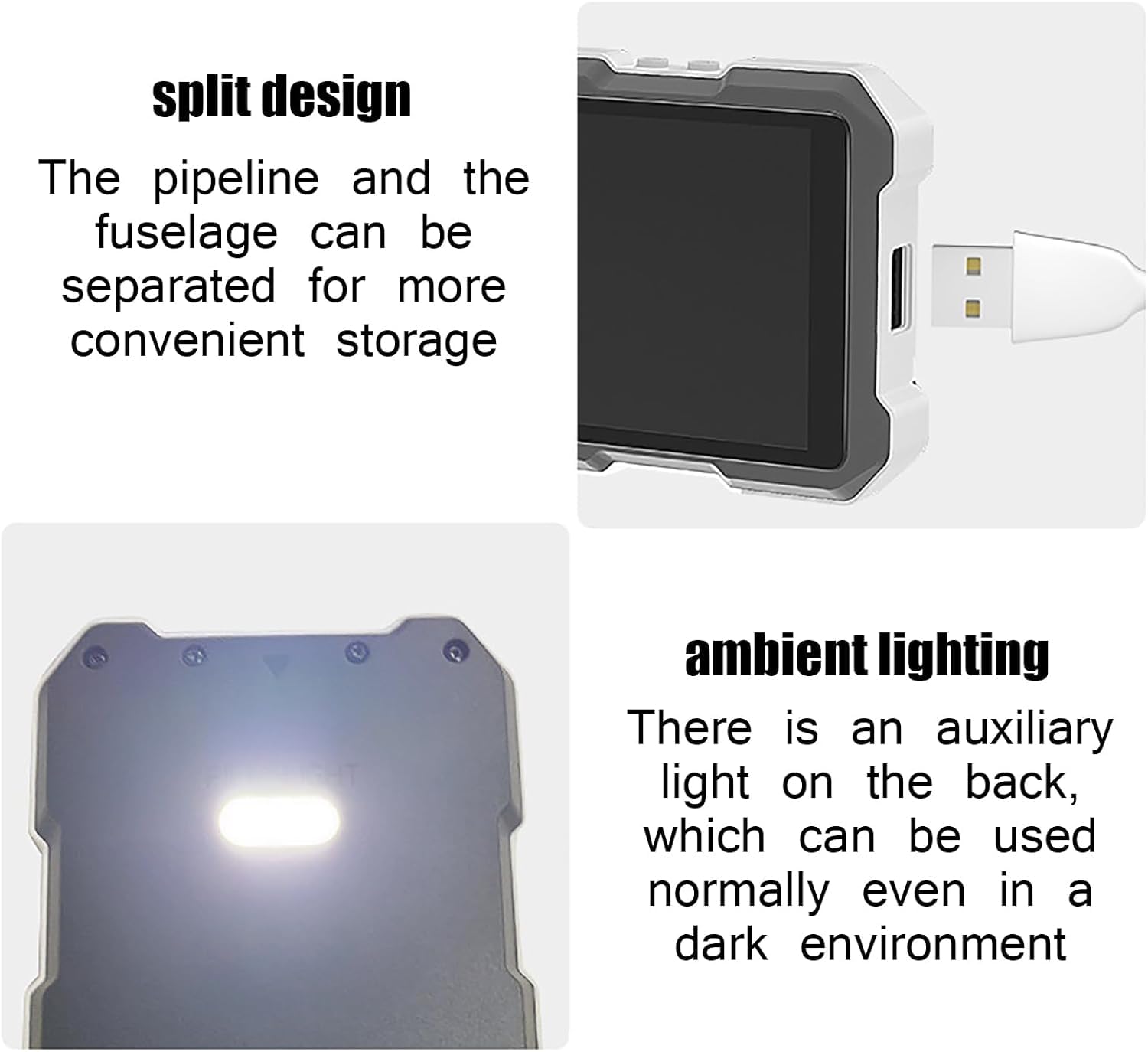 JOSBY Otoscopio Digital con Pantalla de 4,5/5 Pulgadas, Kit de cámara de eliminación de Cera para oídos con Capacidad de Memoria de 64 G, otoscopio Limpiador de oídos de 3,9 mm con 6 Luces LED