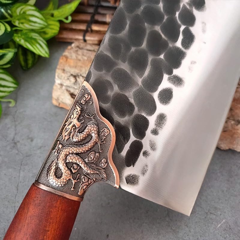 Meat Cleaver,Cleaver Knife 8 Inch Heavy Chinese Knife Cleaver Meat Chopping Vegetables Butcher Knife Wood Handle Stainless Steel Chef Knife Kitchen Cleaver, LAMAJIGA5844