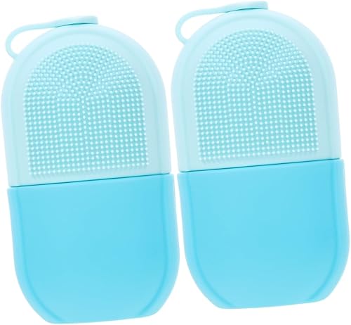 Miniatura 1 de FRCOLOR 2pcs rodillo masaje glaseado cepillo azul mujeres hielo belleza y cuidado reutilizable titular para herramienta Er con herramientas cara