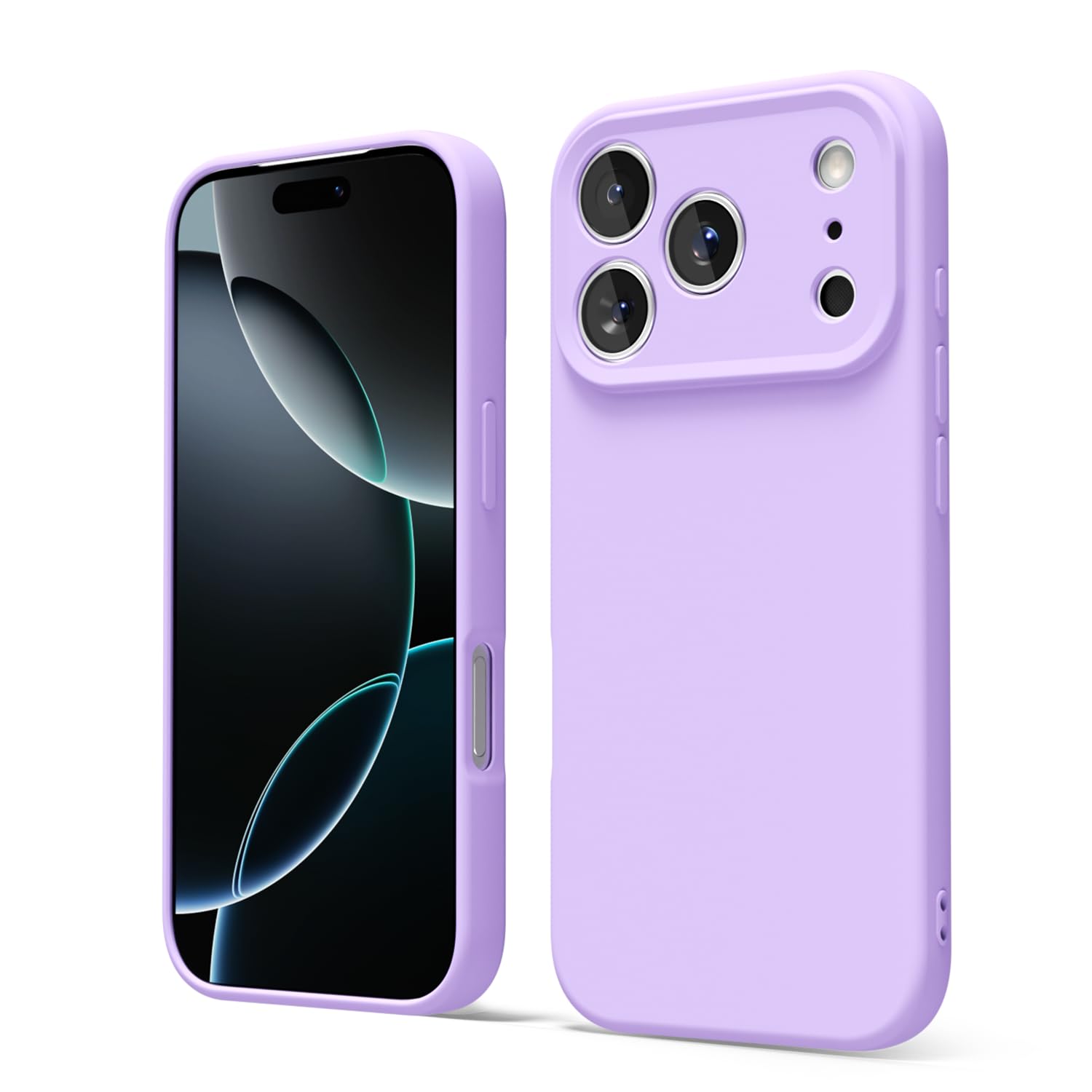 oakxco for iPhone 16 Pro Max Case Liquid Silicone, Soft Rubber Gel Elegant Aesthetic Basic Simple Cover, Cute Thin Slim TPU Matte Solid Color Plain Smooth Case for Women Girl, Light Pink — view 1201