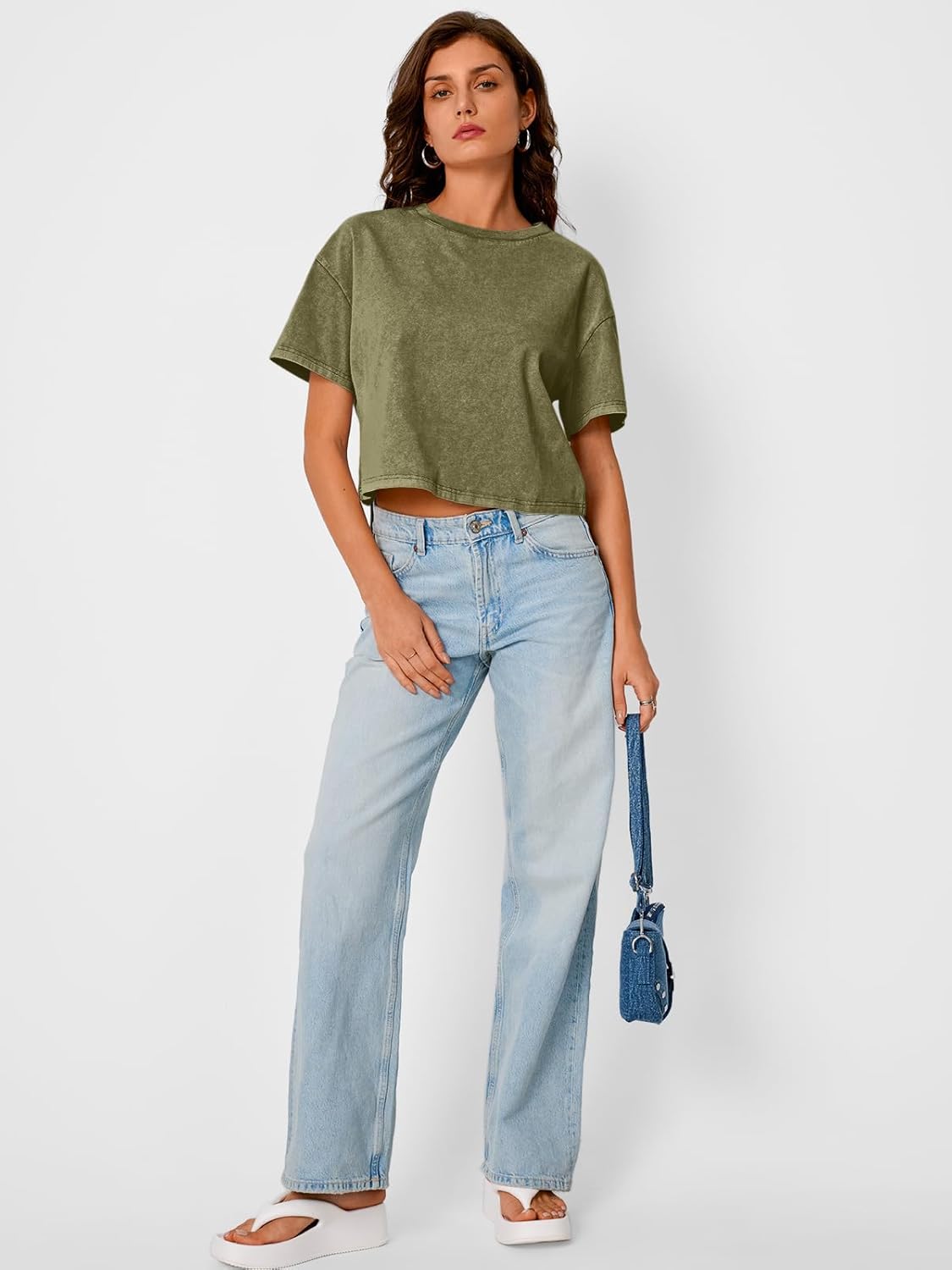 Trendy Queen Women's Short Sleeve Crop T-Shirt - Image 5