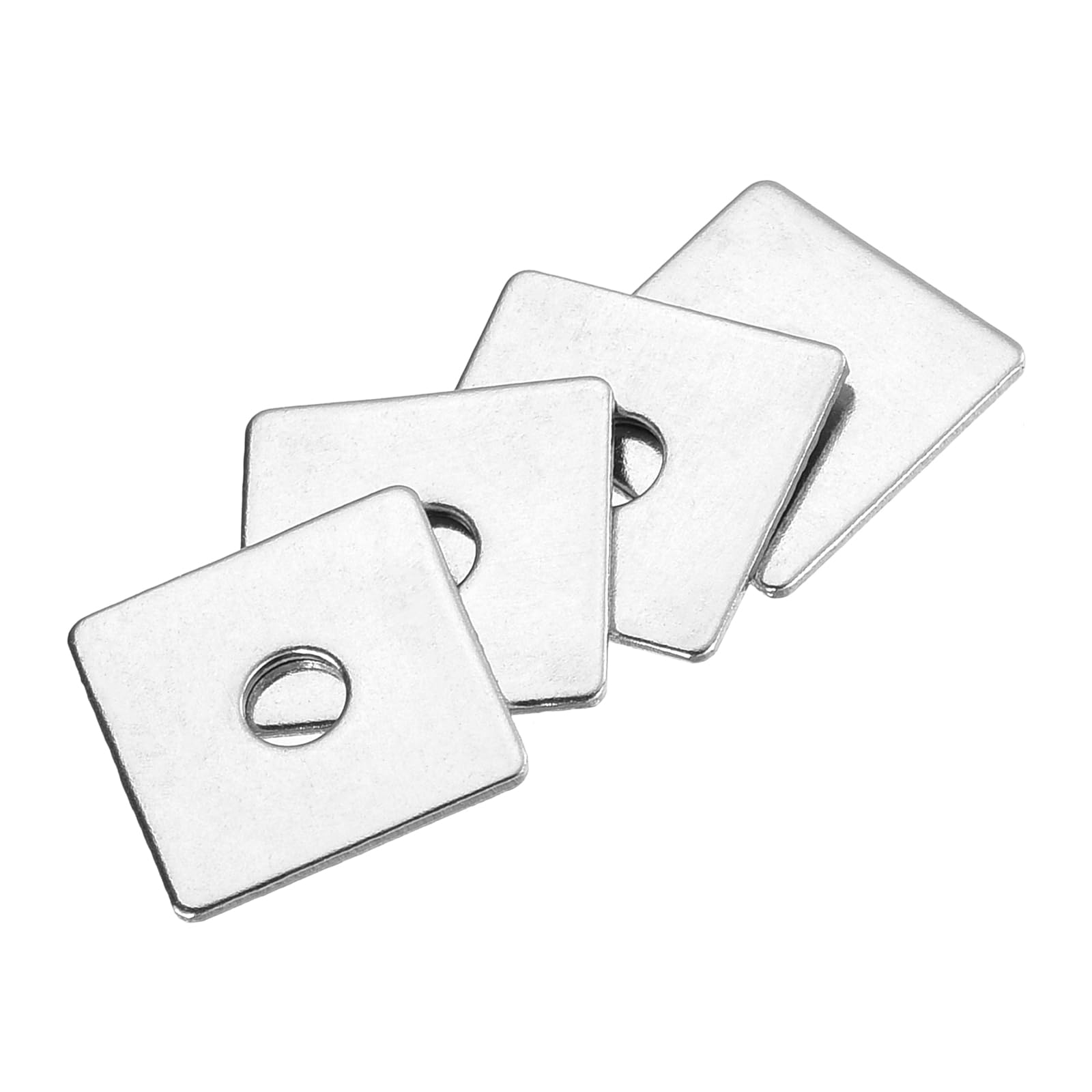 uxcell 10pcs M4x16x1mm Square Plate Bearing Washers 304 Stainless Steel Plate Square Plate Washers Flat Pad Spacer Gasket for Hardware Fastener