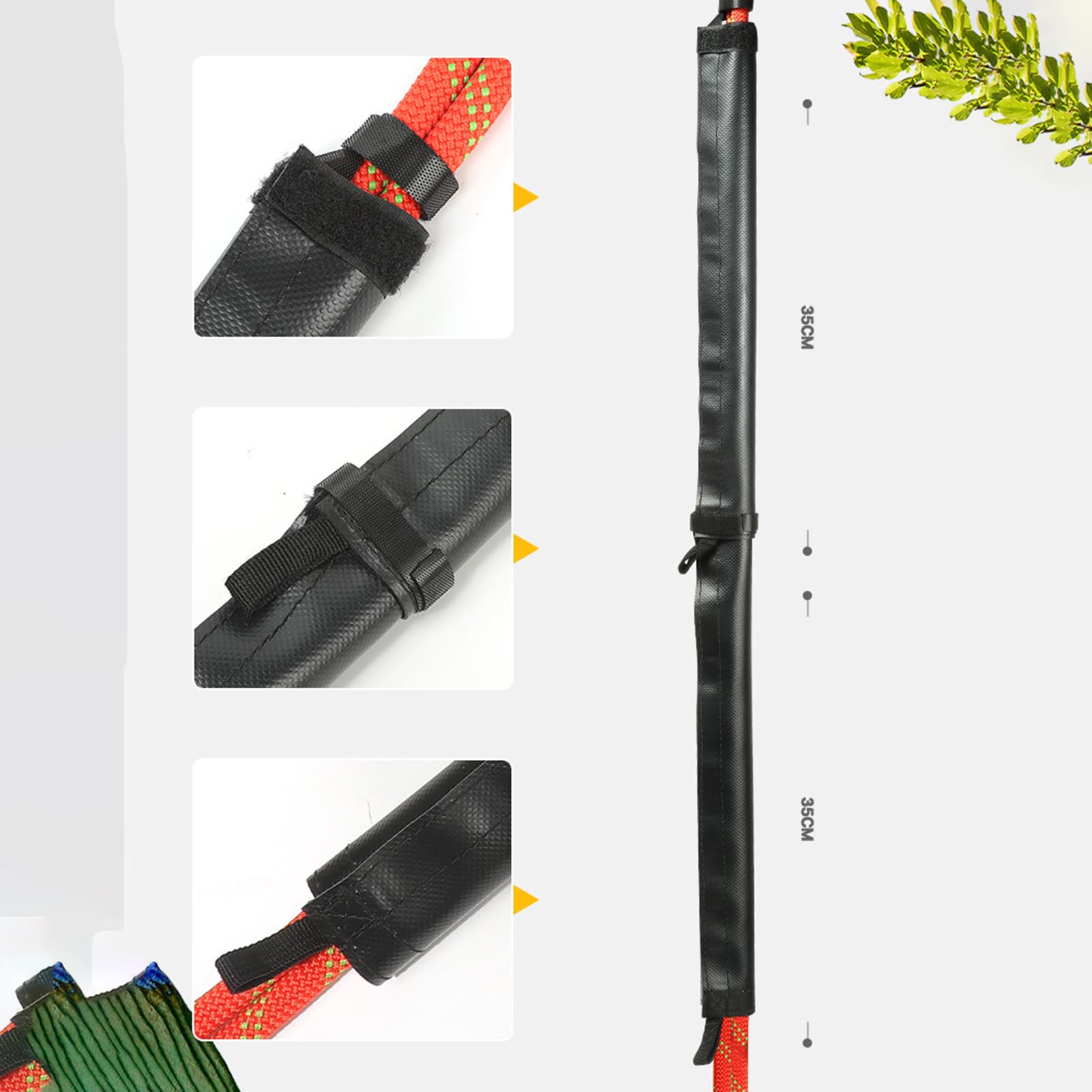 Protector de cuerda de PVC 50 x 14 cm funda protectora para escalada y pesca