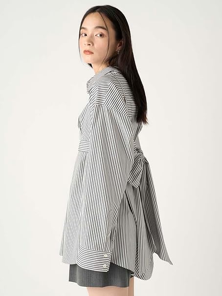 【未使用級】フレイアイディー ビスチェ コンビ ストライプ シャツ リボン Amazon | [フレイ アイディー] ビスチェコンビシャツ FWFB244142