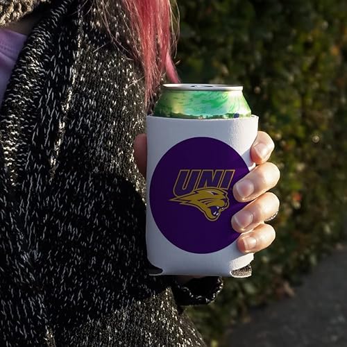 Miniatura 3 de University of Northern Iowa Panthers - Enfriador de latas con logotipo de las Panteras de Iowa - Aislador plegable para bebidas