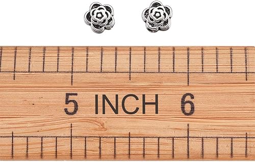 Miniatura 7 de Pandahall - 100 dijes espaciadores de cuentas de plata tibetana antiguas de plata antigua para fabricación de joyas, 0.27 x 0.157 pulgadas