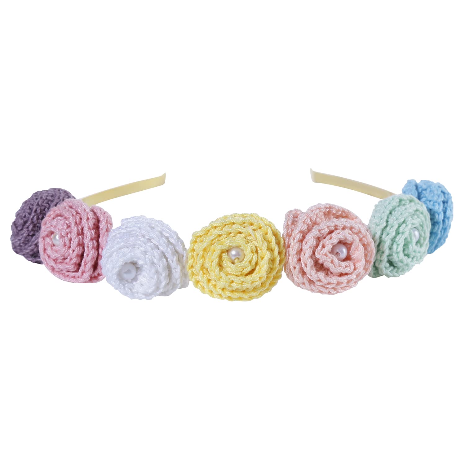 Prapti Handicrafts crochet rose flower Metal Hair Band Crown Hair Accessory for baby Kids Girls and Women Pack of 1 (MULTI 3) (B0BBVVXKG5) Amazon Price History, Amazon Price Tracker
