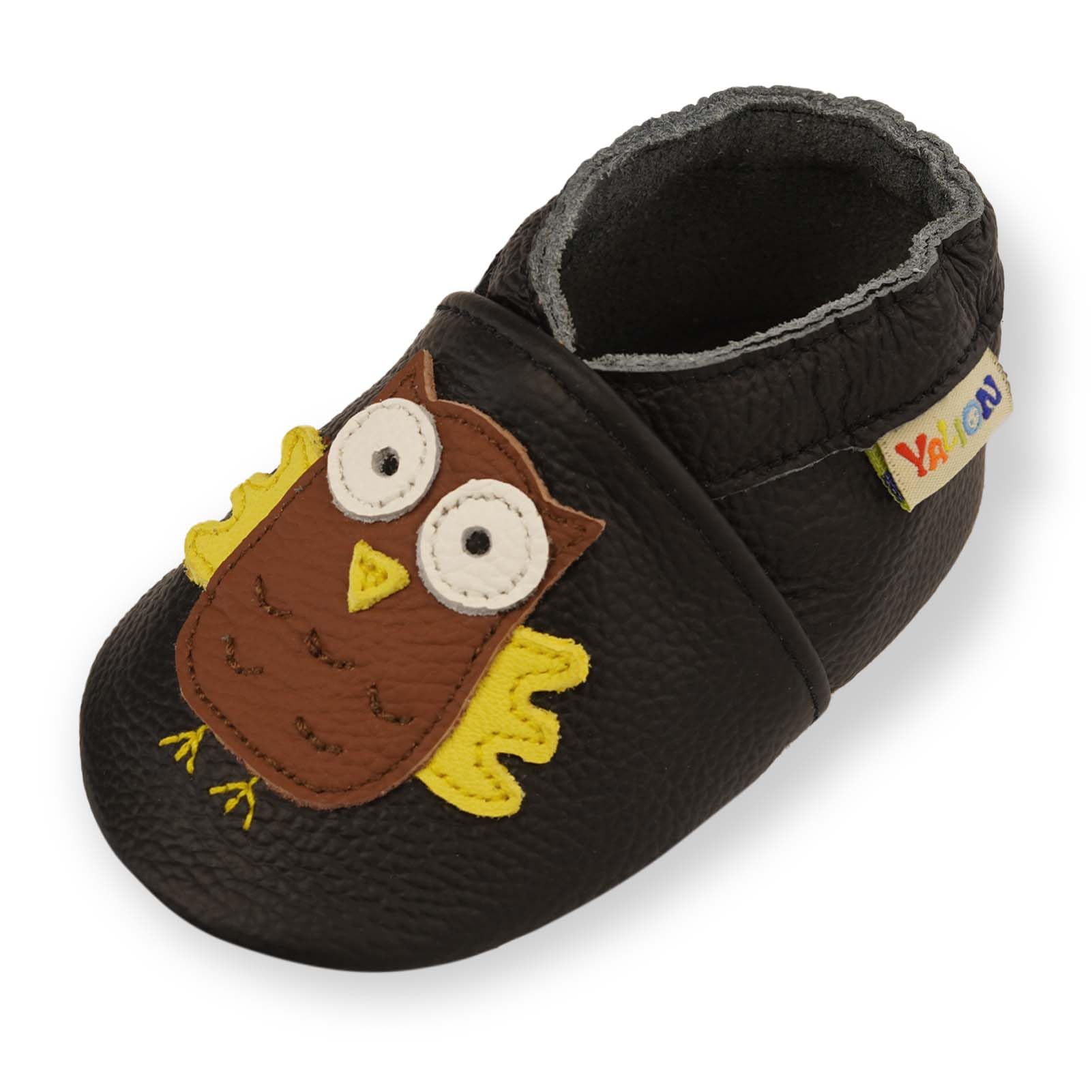 YALION Baby Shoes Soft Sole First Walking Crib Shoes, Slip-on Baby Boys Girls Slippers for Infant Toddlers, Non-Slip Leather Baby Moccasins — view 13