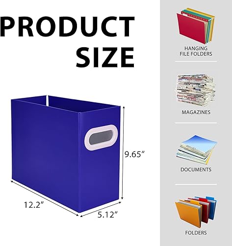 Vista 15 de Organizador de carpetas de archivos colgantes de cartón, caja de archivos plegable para tamaño carta, almacenamiento portátil de archivos