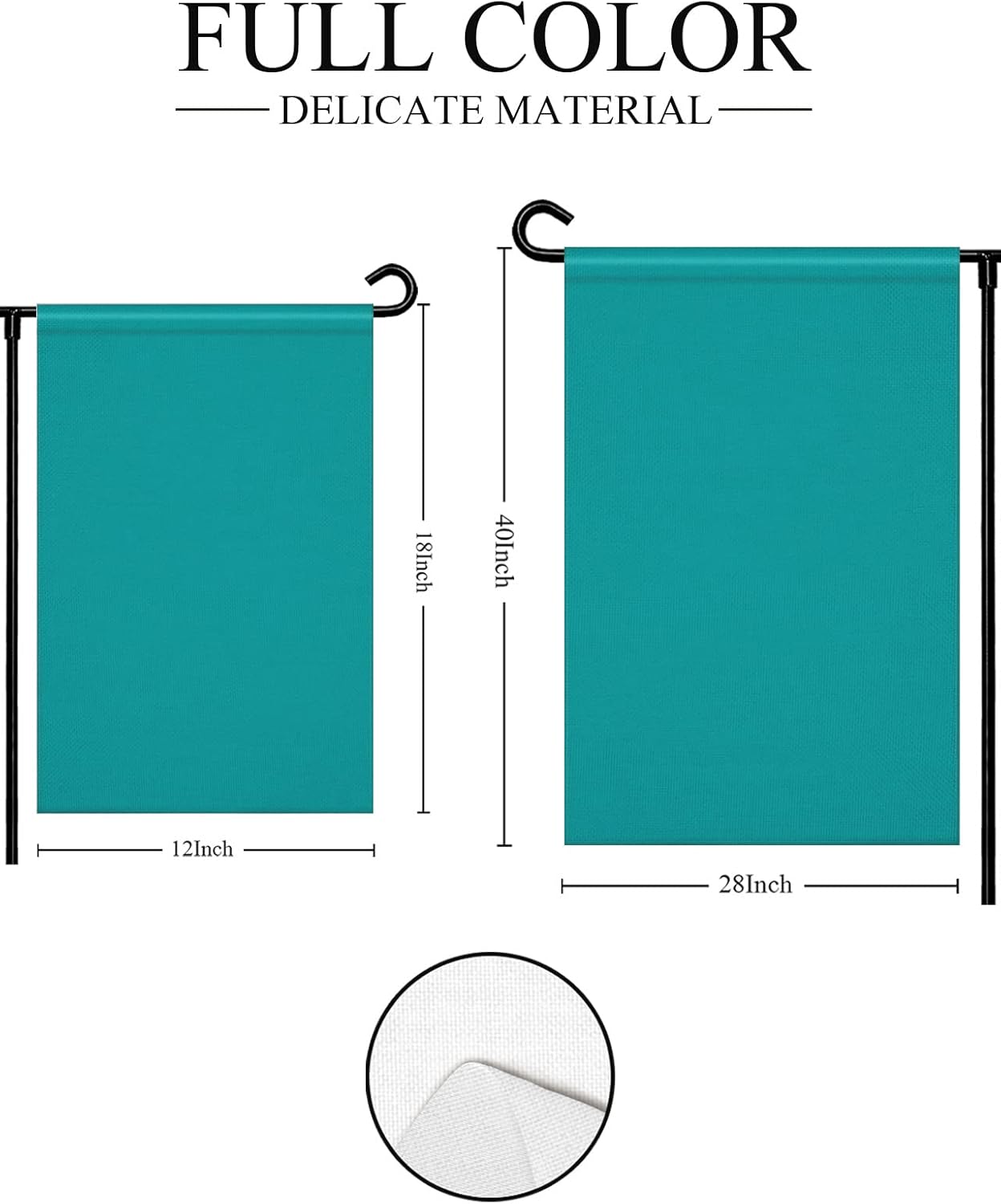Garden Flags for Outside 12x18 Inch Double Sided Teal