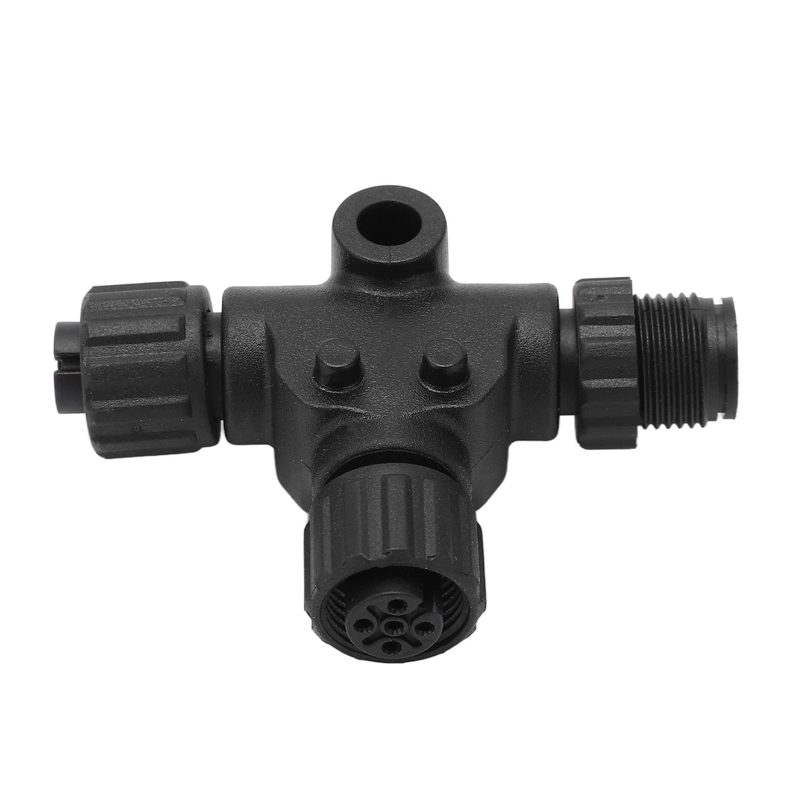 lyrlody Conector en T NMEA 2000, Rosca M12 de 5 Pines IP67 Resistente Al Agua Fabricado en Metal ABS, para Redes Lowrance Simrad B G Navico