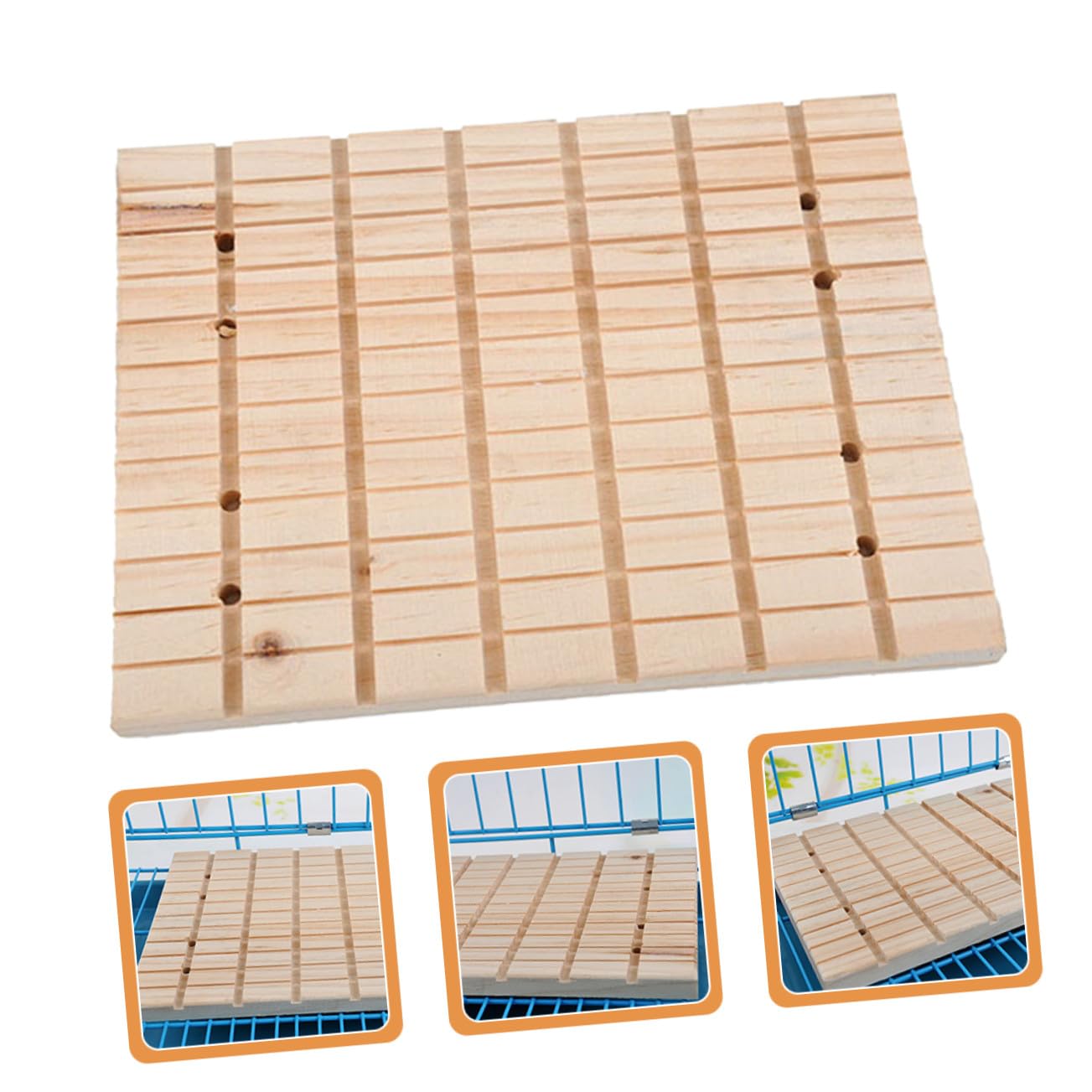 Gatuida Piastra Tiragraffi in Legno 27x20x1,5 Cm per Piccoli Animali Domestici, Tavoletta per Unghie Conigli e Cincillà, Accessorio per Cura Artigli Uso Domestico in Gabbia