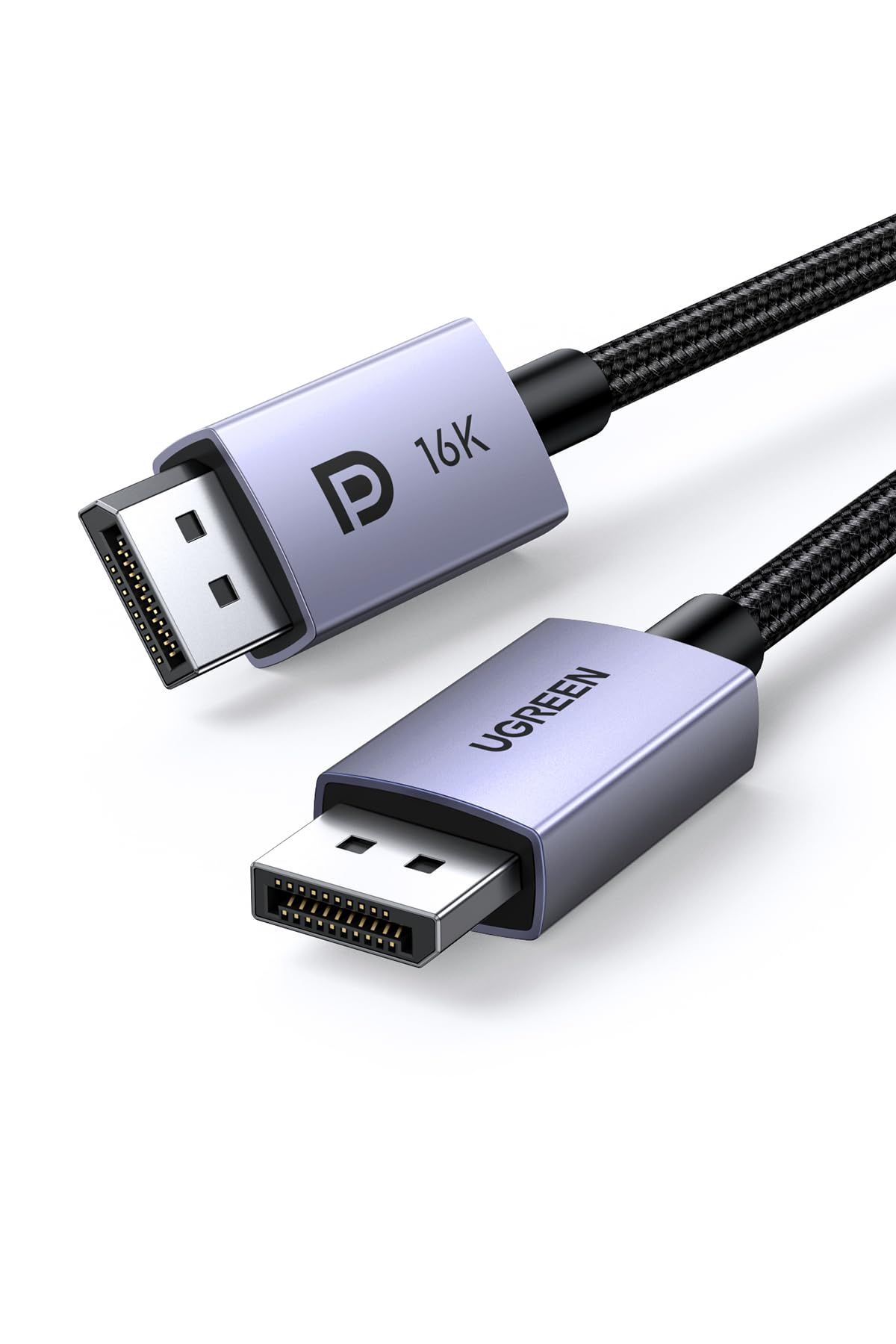 UGREEN 16K 10FT DisplayPort Cable 2.1 DP 2.1 40Gbps Support 8K@240Hz 1080P@540Hz HDR, HDCP, DSC 1.2a, Braided Display Port Cable Cord Compatible