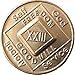 1-40 Year NA Medallion Official Narcotics Anonymous Chip, Bronze