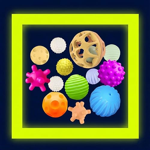 Bolas sensoriales para bebés, paquete de 6, pelota para niños pequeños de 1 a 3, juguetes Montessori suaves y texturizados para bebés de 6 a 12