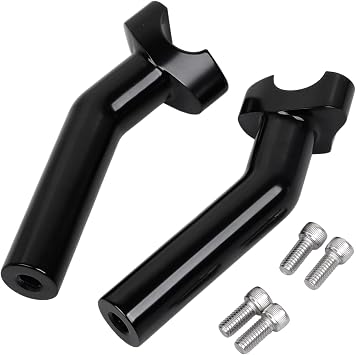 5.5" Pullback Black Handlebar Risers for Harley 1" Bar Dyna Street Bob Heritage Softail Fat Boy Sportster 883 1200