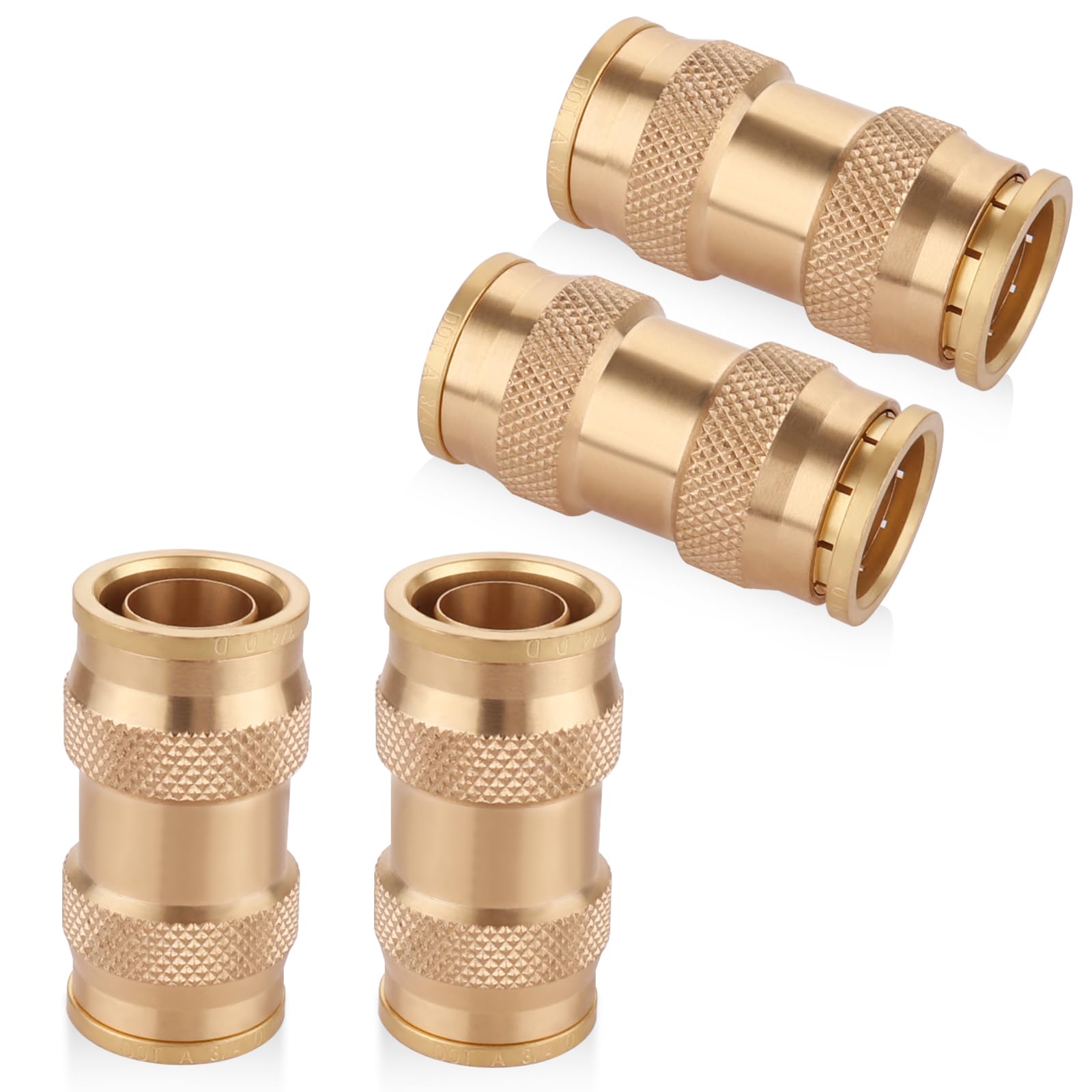 Brass, DOT Air Brake Male Connector W/Spring For Rubber Hose 3/8 In. X - Foto 6