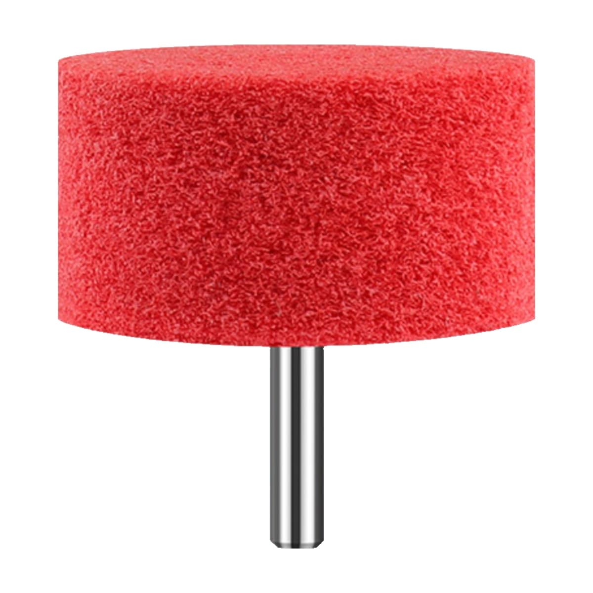 Koło polerskie z włókna nylonowego z uchwytem 6 mm głowica szlifierska stal szlachetna metal polerowanie rdzy drewno cylinder Burr (cylinder 6 x 40 320 mesh red 5 sztuk)