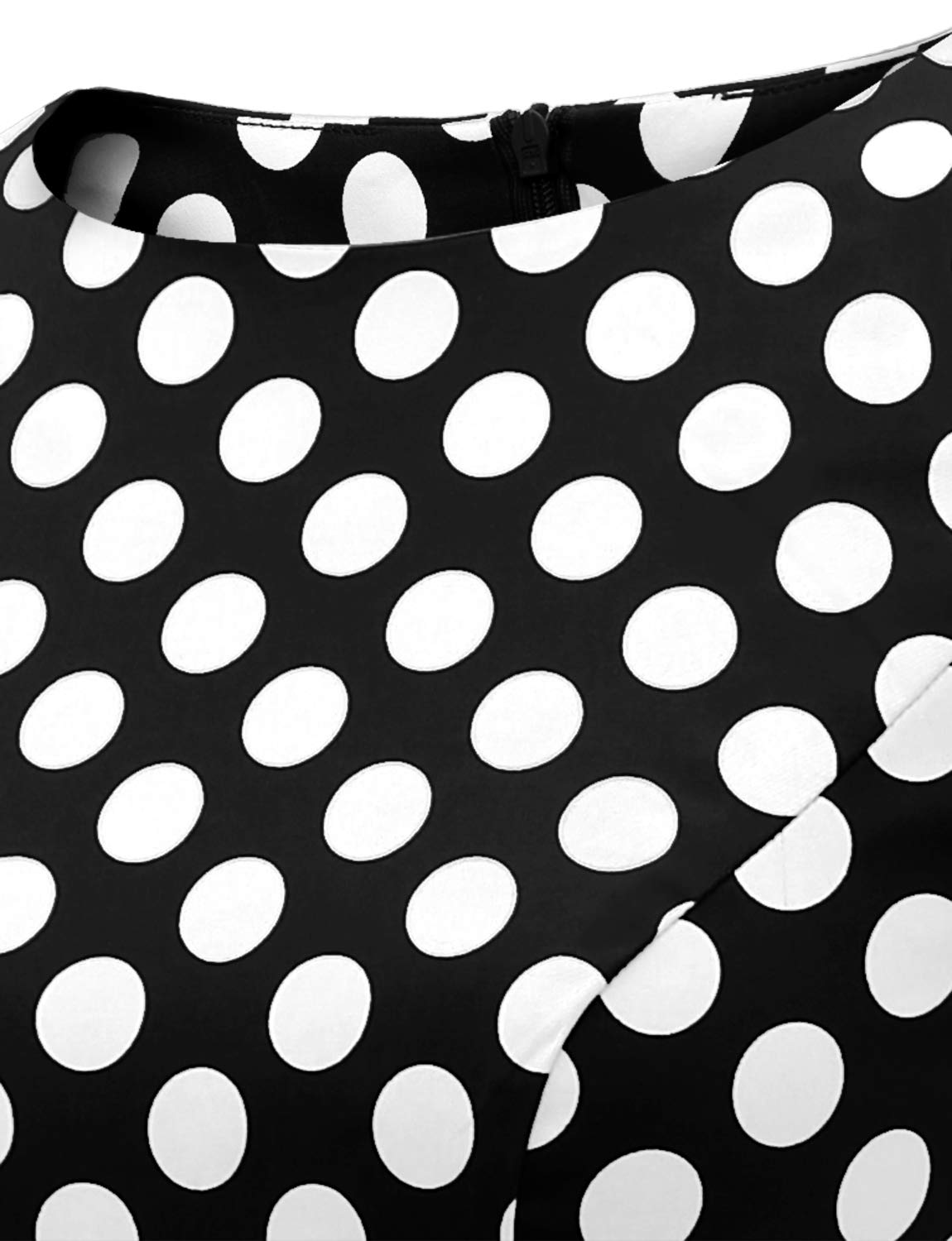Dressystar Vintage Anni '50 Polka DOT e Tinta Unita Abiti da Ballo cap-Sleeve