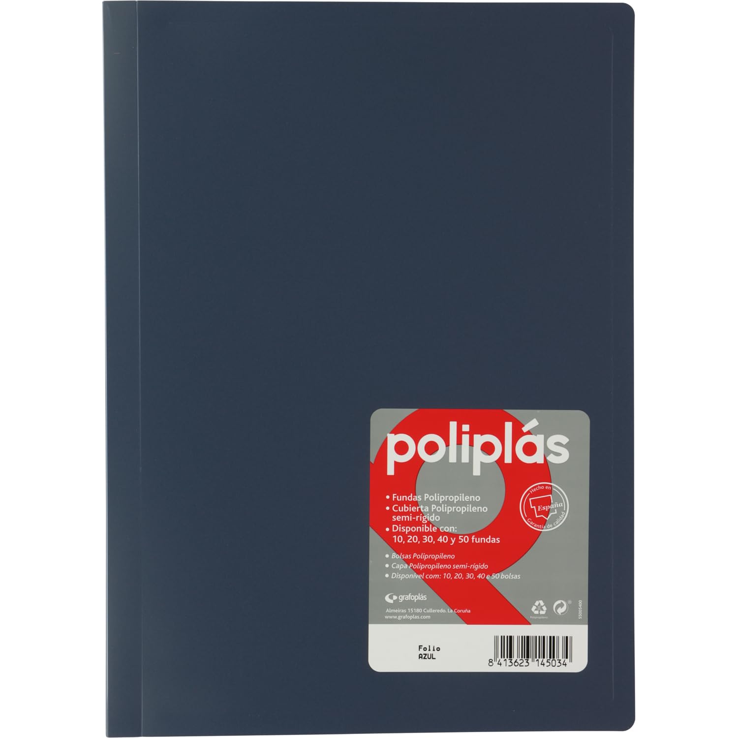 Grafoplas 1155765 Ringordner mit 10 Taschen, blau