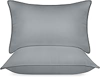 Vista 4 de Utopia Bedding Almohadas para cama para dormir, de hotel, refrescantes, para dormir de lado, espalda o boca abajo, tamaño estándar, gris, juego de 2