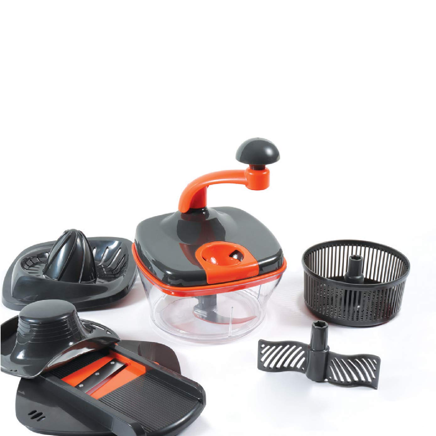 Meyer Kitchen Hacks Plastic Master Chopper, 1700ml (Orange), (48098)